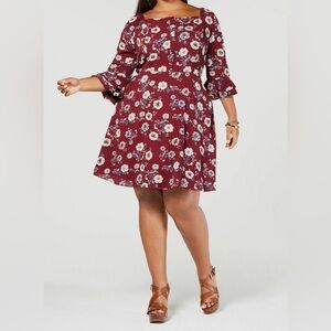 Monteau Floral Plus size A-Line size 2X